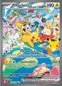 Pikachu-ex 149/128 – 30 Jahre (30C), Pokémon-Karte Deutsch