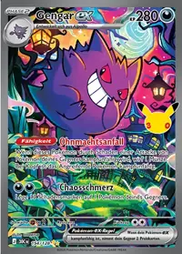 Gengar-ex 154/128 – 30 Jahre (30C), Pokémon-Karte Deutsch