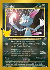 Sniebel 25/111 – 30 Jahre: Klassische Sammlung, Pokémon-Karte Deutsch