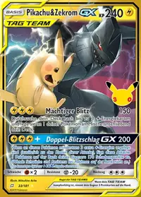 Pikachu & Zekrom GX 33/181 – 30 Jahre: Klassische Sammlung, Pokémon-Karte Deutsch