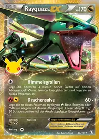 Rayquaza EX 85/124 – 30 Jahre: Klassische Sammlung, Pokémon-Karte Deutsch