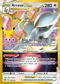 Arceus-VSTAR 123/172 – 30 Jahre: Klassische Sammlung, Pokémon-Karte Deutsch