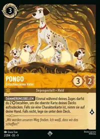 Pongo - Entschlossener Vater 002 – Mythen, Lorcana-Karte Deutsch