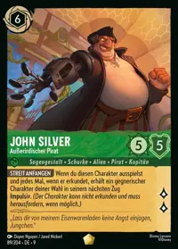 John Silver - Außerirdischer Pirat 089 – Mythen, Lorcana-Karte Deutsch