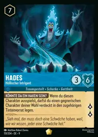 Hades - Höllischer Intrigant 151 – Mythen, Lorcana-Karte Deutsch