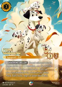 Pongo - Entschlossener Vater 223/204 – Mythen, Lorcana-Karte Deutsch