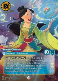 Mulan - Besonnene Diplomatin 235/204 – Mythen, Lorcana-Karte Deutsch