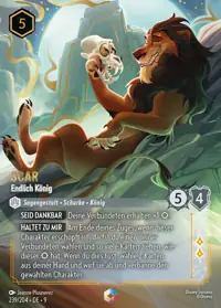Scar - Endlich König 239/204 – Mythen, Lorcana-Karte Deutsch