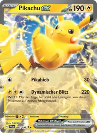 Pikachu-ex 063/193 – Entwicklungen in Paldea (PAL), Pokémon-Karte Deutsch