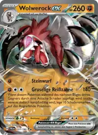Wolwerock-ex 117/193 – Entwicklungen in Paldea (PAL), Pokémon-Karte Deutsch