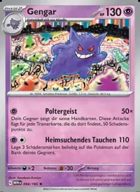 Gengar 094/165 – 151 (MEW), Pokémon-Karte Deutsch