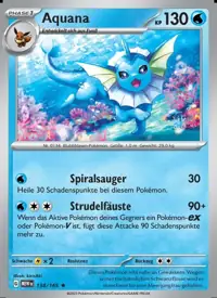 Aquana 134/165 – 151 (MEW), Pokémon-Karte Deutsch