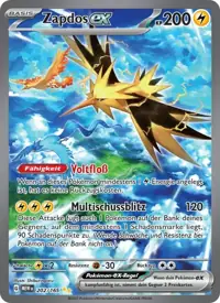 Zapdos-ex 202/165 – 151 (MEW), Pokémon-Karte Deutsch