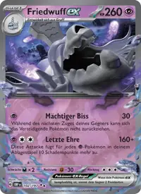 Friedwuff-ex 102/197 – Obsidian Flammen (OBF), Pokémon-Karte Deutsch