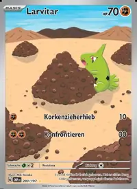 Larvitar 203/197 – Obsidian Flammen (OBF), Pokémon-Karte Deutsch