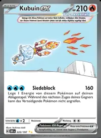Kubuin-ex 222/197 – Obsidian Flammen (OBF), Pokémon-Karte Deutsch