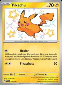 Pikachu 131/091 – Paldeas Schicksale (PAF), Pokémon-Karte Deutsch