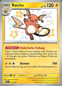 Raichu 132/091 – Paldeas Schicksale (PAF), Pokémon-Karte Deutsch