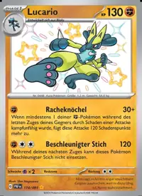 Lucario 174/091 – Paldeas Schicksale (PAF), Pokémon-Karte Deutsch