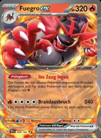 Fuegro-ex 034/162 – Gewalten der Zeit (TEF), Pokémon-Karte Deutsch
