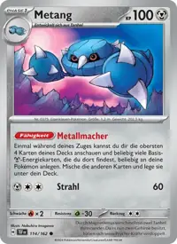 Metang 114/162 – Gewalten der Zeit (TEF), Pokémon-Karte Deutsch
