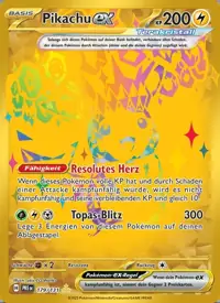 Pikachu-ex 179/131 – Prismatische Entwicklungen (PRE), Pokémon-Karte Deutsch