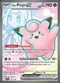Lillys Piepi-ex 173/159 – Reisegefährten (JTG), Pokémon-Karte Deutsch