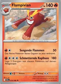Flampivian 014/086 – Schwarze Blitze (BLK), Pokémon-Karte Deutsch