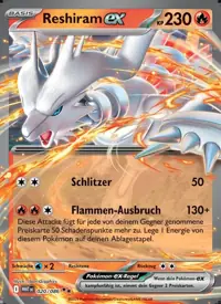 Reshiram-ex 020/086 – Weiße Flammen (WHT), Pokémon-Karte Deutsch