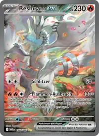 Reshiram-ex 166/086 – Weiße Flammen (WHT), Pokémon-Karte Deutsch