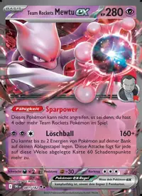 Team Rockets Mewtu-ex 081/182 – Ewige Rivalen (DRI), Pokémon-Karte Deutsch