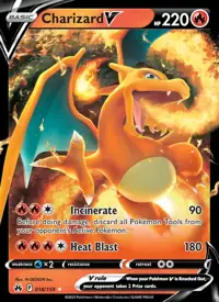 Glurak V 018/159 – Zenit der Könige (CRZ), Pokémon-Karte Englisch