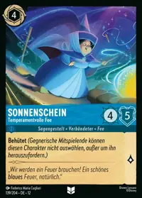 Sonnenschein - Temperamentvolle Fee 139 – Unbekannte Wildnis, Lorcana-Karte Deutsch