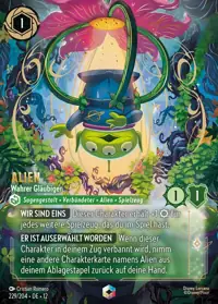 Alien - Wahrer Gläubiger 229/204 – Unbekannte Wildnis, Lorcana-Karte Deutsch