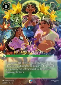 Die Familie zerstreut 231/204 – Unbekannte Wildnis, Lorcana-Karte Deutsch
