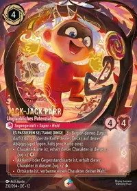 Jack-Jack Parr - Unglaubliches Potenzial 232/204 – Unbekannte Wildnis, Lorcana-Karte Deutsch