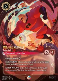 Mr. Incredible - Superstark 234/204 – Unbekannte Wildnis, Lorcana-Karte Deutsch