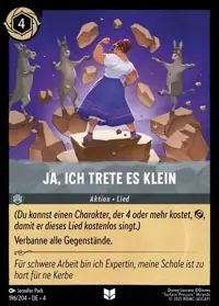 Ja, ich trete es klein 196 – Ursulas Rückkehr, Lorcana-Karte Deutsch