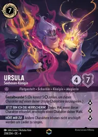 Ursula - Seehexen-Königin 208/204 – Ursulas Rückkehr, Lorcana-Karte Deutsch