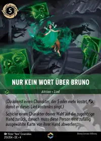 Nur kein Wort über Bruno 213/204 – Ursulas Rückkehr, Lorcana-Karte Deutsch