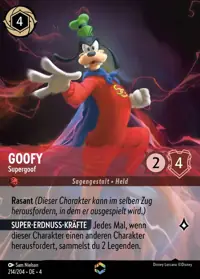Goofy - Supergoof 214/204 – Ursulas Rückkehr, Lorcana-Karte Deutsch