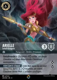 Arielle - Schall-Kriegerin 220/204 – Ursulas Rückkehr, Lorcana-Karte Deutsch