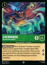 Chernabog - Unnatürliche Macht 077 – Winterzauber, Lorcana-Karte Deutsch