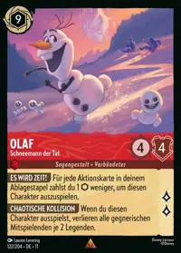 Olaf - Schneemann der Tat 122 – Winterzauber, Lorcana-Karte Deutsch