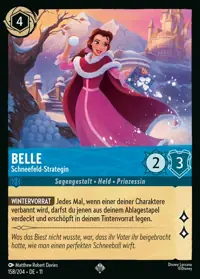 Belle - Schneefeld-Strategin 158 – Winterzauber, Lorcana-Karte Deutsch