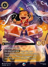 Lilo - Rockstar 223/204 – Winterzauber, Lorcana-Karte Deutsch
