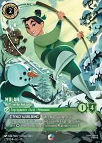 Mulan - Raffinierte Rekrutin 229/204 – Winterzauber, Lorcana-Karte Deutsch