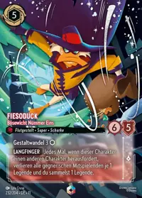 Fiesoduck - Bösewicht Nummer Eins 232/204 – Winterzauber, Lorcana-Karte Deutsch