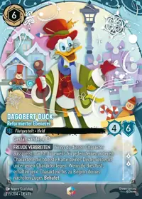 Dagobert Duck - Reformierter Ebenezer 235/204 – Winterzauber, Lorcana-Karte Deutsch