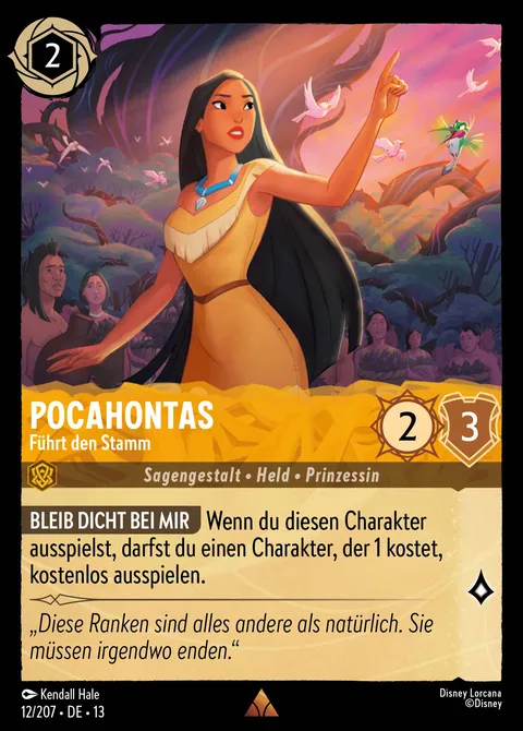 Pocahontas - Führt den Stamm #012 Angriff der Ranke! Disney Lorcana-Karte (Near Mint)